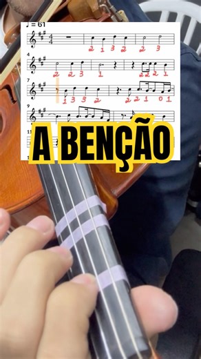 A Benção - Como tocar no violino tutorial + partitura