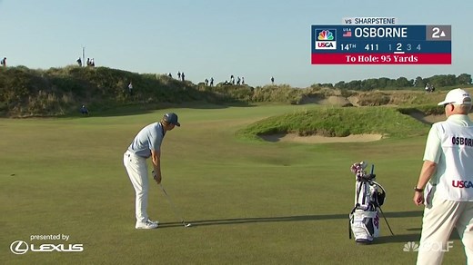 How good has Ollie Osborne been? The SMU Men's Golf product has only trailed for 3 holes in his five U.S. Amateur matches. Check out highlights from his 4-and-2 victory over Matthew Sharpstene presented by Lexus. | United States Golf Association - USGA