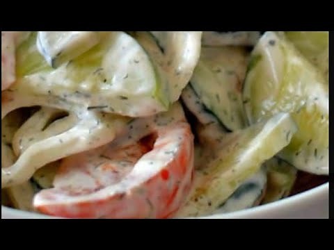 HOW TO MAKE cucumber and tomato salad (creamy) step-by-step
