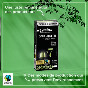 C’est la quinzaine du commerce équitable ! Profitez 🌿 de cette occasion pour (re)découvrir nos cafés et chocolats labellisés Fairtrade/Max Havelaar. Plus de 80 produits de marque Casino sont issus du commerce équitable. Pour en savoir plus sur nos engagements, cliquez ici ⬇️ https://www.geantcasino.fr/pour-un-commerce-plus-durable/ | Casino France