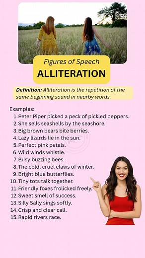 193K views · 1.5K reactions | Figures of speech in English - Alliteration #vocabulary #englishvocabulary #englishvocab #dailyuseenglishwords #fbreels #fbreelsvideo #dailyuseenglishsentences #dailyuseenglish #grammartips #learnenglish | English by Siddharth | Facebook