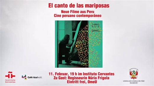 🎬 Cine peruano contemporáneo: El canto de las mariposas (Núria Frigola Torrent, 2020) La película documental sigue al artista plástico Rember Yahuarcani, cuya obra se nutre de los mitos transmitidos por su abuela antes de morir. Sus padres le recuerdan que conocer su origen implica enfrentar el genocidio que su pueblo sufrió durante la época del caucho. Camilo Porras de @diasdecine conversará con la directora de cine catalana Nuria Frigola. Sus películas se distinguen por la búsqueda de generar