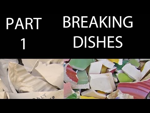 Mosaic Step 1: How to break dishes with tile nippers and a hammer for broken china mosaics