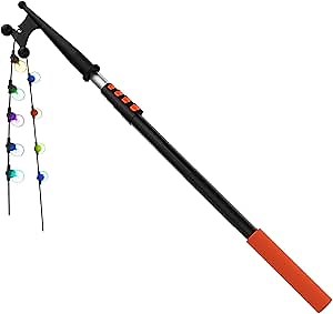 Buyplus Telescoping Boat Hook Pole - Boat Hook for Docking with Aluminum 12FT Telescoping Extension Pole, Non-Slip Handle, Standard Universal Thread, Sturdy & Lightweight for Docking, Boating