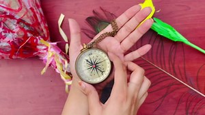 Trust in The Lord with All Your Heart Brass Compass with Leather Bag Baptism Gifts, for Love Ones, Religious Gift Unisex Gift Compass Working Compass