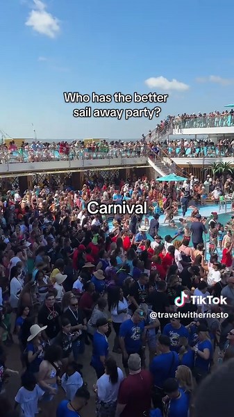 Comparing Sail Away Parties: Royal Caribbean vs Carnival