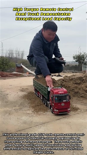 High Torque Remote Control Semi Truck Demonstrates Exceptional Load Capacity
