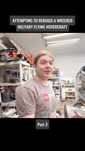 ATTEMPTING TO REBUILD A WRECKED MILITARY FLYING HOVERCRAFT #rebuild #wrecked #military #flying #hovercraft