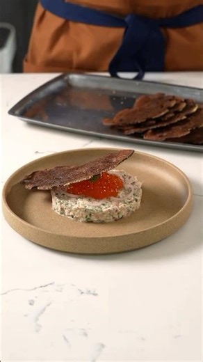 How to make Smoked Skipjack with Creme Fraiche and Roe #wildplanet #tunarecipe #shorts #tuna #recipe