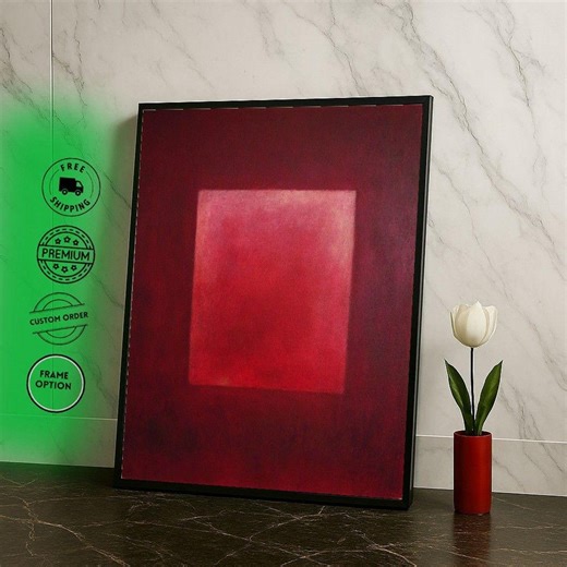 Mark Rothko Red Canvas Wall Art, Abstract Color Field Art Print - Etsy