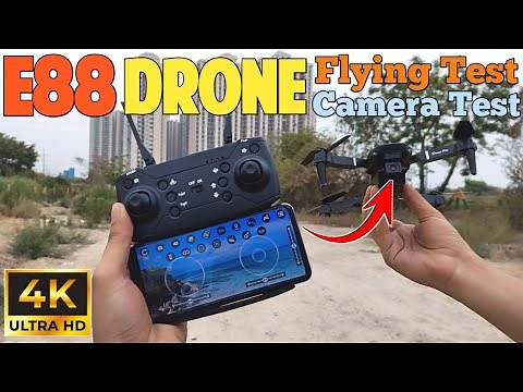 E88 Camera Drone Unboxing, Flying,Review & Camera Test