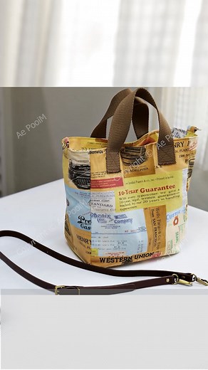 DIY Zipper Tote Bag! #diy #howto #sewing #sewingprojects #reelsfacebook #usedclothing #diyprojects #crafts #fblifestyle | Ae PooiM