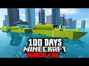 I Survived 100 Days in a Flood Convoy in a Zombie Apocalypse Hardcore Minecraft