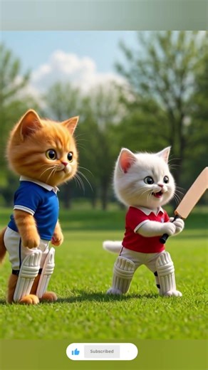 "Orange & White Cat Plays Cricket – Funny Cat Moments!"