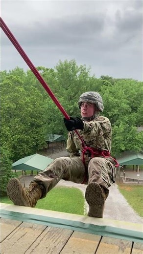 #ArmyFirst - First time on rappel