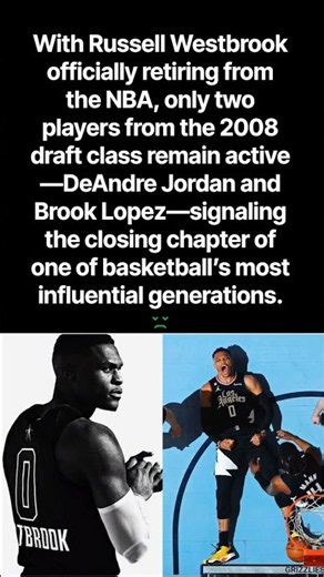 From MVPs to legends—the 2008 class is almost gone. #NBA #RussellWestbrook #Legends