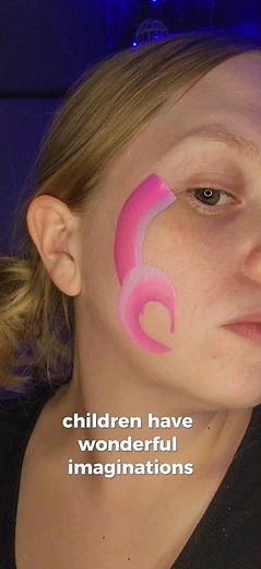 Mermaid Face Paint Cheek Design #faceart #easy #facepaint #kids