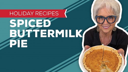 This Thanksgiving pie recipe is so very Southern and so very simple! Get my Spiced Buttermilk Pie recipe here: https://www.pauladeen.com/recipe/spiced-buttermilk-pie/ | Paula Deen