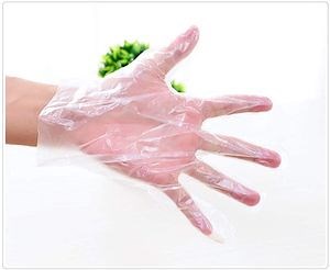 [Hot Item] Food Grade Plastic HD/LDPE Disposable Blue Transparent Goves