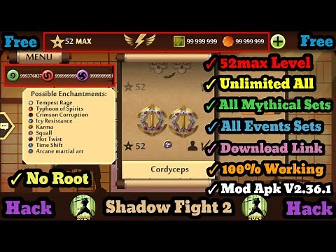 || Shadow Fight 2 Hacking | How To Get "Mod Apk+Unlimited All+Unlock All Sets" In SF2(V2.36.1) ||#22
