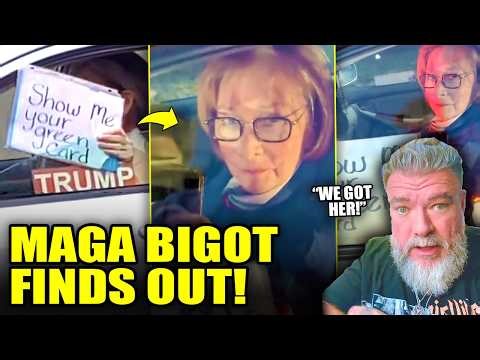 MAGA Granny FINDS OUT After RACIST Sign BACKFIRES