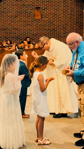 37 reactions | ✨ Today our 2nd graders received their First Communion — a beautiful and important sacrament!  Surrounded by loved ones ❤️ and celebrated with a joyful reception in the parish hall , it was a day to remember. We’re so proud of them! ️ #FirstCommunion #FaithJourney #TrinityFamily #2ndGrade | Trinity Catholic School | Facebook