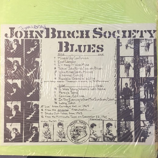 Bob Dylan - John Birch Society Blues