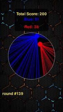 Who Will Win? Red or Blue? Round 139 #colorbattle #hypnotic #relaxing #pygame #python #satisfying