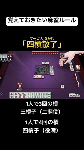 覚えておきたい麻雀ルール四槓散了編
