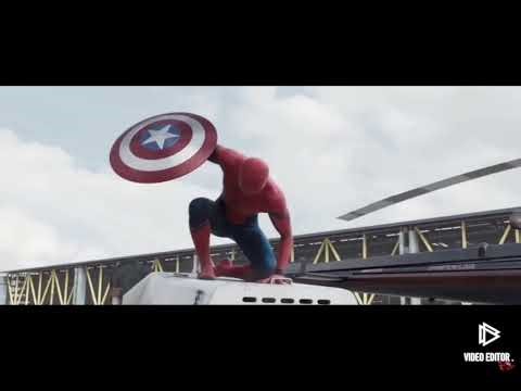 Spider man with captain Americas shield