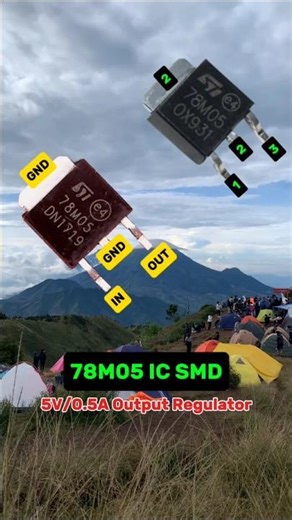 78M05 SMD IC 5V/0.5A output regulator #shorts #diy #a #automobile #electronic #creative #ideas #tv