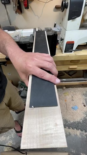 Gluing on the fretboard to the banjo neck blank. #banjo #banjobuilding #luthier #homemade #banjos #banjomaker #banjobuilding #woodworkingproject