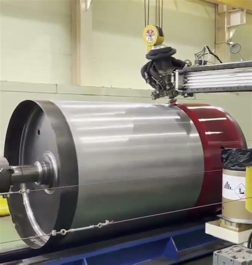 Big Red Ribbon Flow Casting Demo In Workshop Exploring the charm of moldless rotational casting