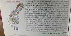 Digital footprint awareness The information of a particular per... | Filo