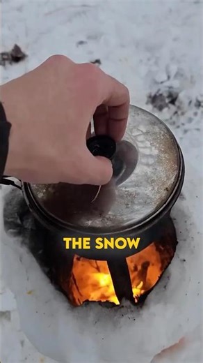 Building a rocket stove out of snow #dndx1