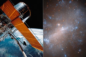 Hubble Space Telescope Observes an Irregular Galaxy Located 44 Million Light-Years from Earth