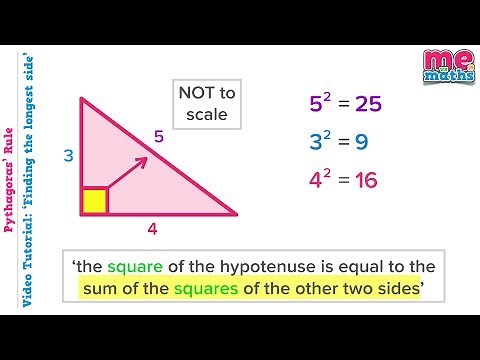 Pythagoras' Theory/Theorem - Finding the Longest Side - Tutorial/Revision (1/3)