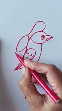 how to draw beautiful and easy birds 🐤🦜with 3