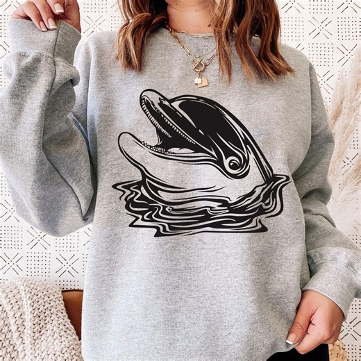 Dolphin SVG Cut File, Ocean Animal Design (digital Download) - Etsy