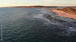 Australia Aerial Footage Coastal Beach Scenery Kalbarri Western Australia