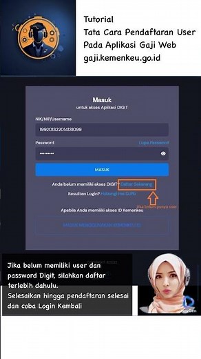 Tutor B: Tata Cara Pendaftaran User Pada Aplikasi Gaji Web #shorts #migrasi #gaji #NengCSO #kppn
