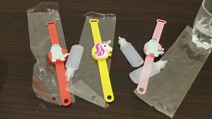 7 comments | Sanitizer holder silicone hand bands for kids with refill empty bottle now in stock! Available only for Rs.299 each Buy any 2 for Rs499 Limited stock Cod available nationwide Contact us to place orders | Super makeup deals | Facebook