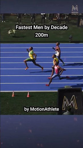 Usain Bolt's 200m World Record vs Every Decade since 1960s #trackandfield #athletics #sprint