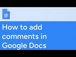 How to add comments in Google Docs