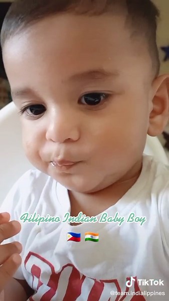 Filipino Indian Baby Arjun 🇵🇭 🇮🇳 1 year and 1 month old.. He loves to eat.. 😘😍 #indianfilipino #filipinoindianfamily #interracialfamily #TeamIndialippines #goodvibes #babyboy #arjun #mixedrace #mixedbaby #cute #baby #chubby