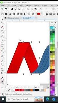 M Design Tutorial In coreldraw #coreldraw #graphicdesign