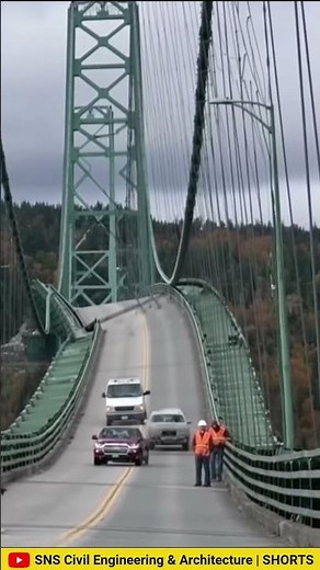When Resonance Destroys a Bridge—Slow-Motion Earthquake Effect. #civilengineering #bridge #ai