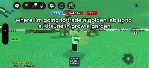 Trading a Golden Lab for a Kitsune in Grow a Garden