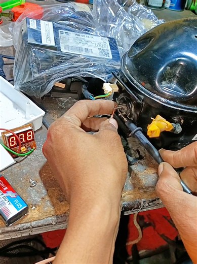 Power tester to check the compressor of an inverter refrigerator #foryou al jannat fridge ac Repireng center #viralvideo #newtrend #foryoupage #foryou100k💯foryou