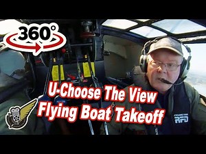 360° Cockpit: Catalina PBY-5a Flying Boat Takeoff